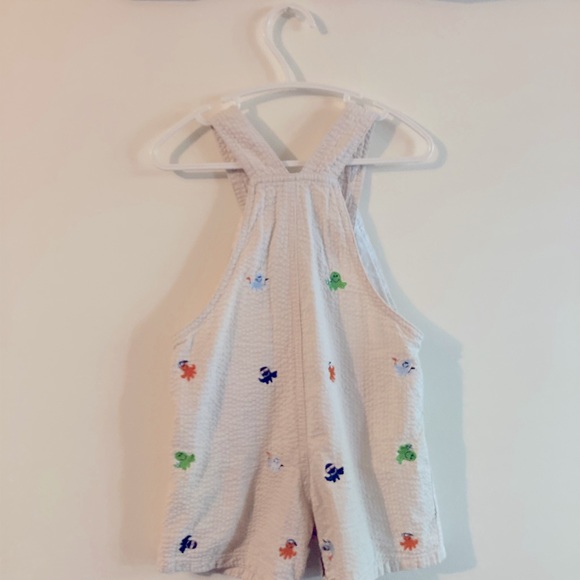 George Embroidered Octopus Short Overalls Toddler Size 24 Months 100% Cotton - Picture 2 of 4
